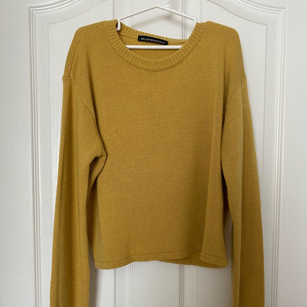 brandy melville francesca wool cropped sweater